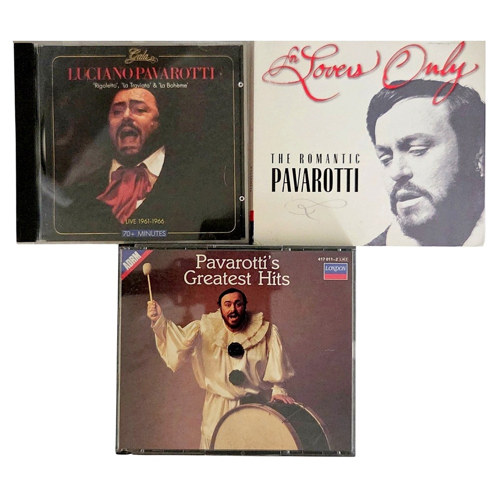 Luciano Pavarotti Greatest Hits Romantic Live 3 CD Lot Classical Opera Excellent